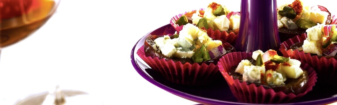 Pflaumen mit Roquefort-Tartar