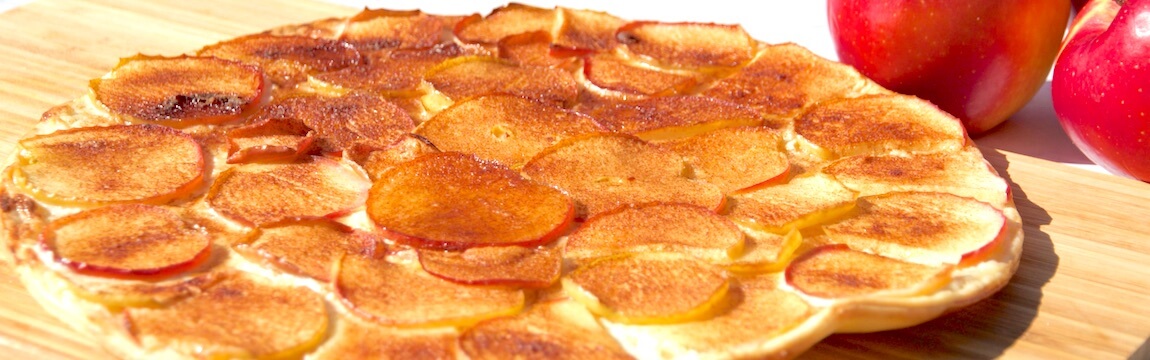 Apfel-Flammkuchen