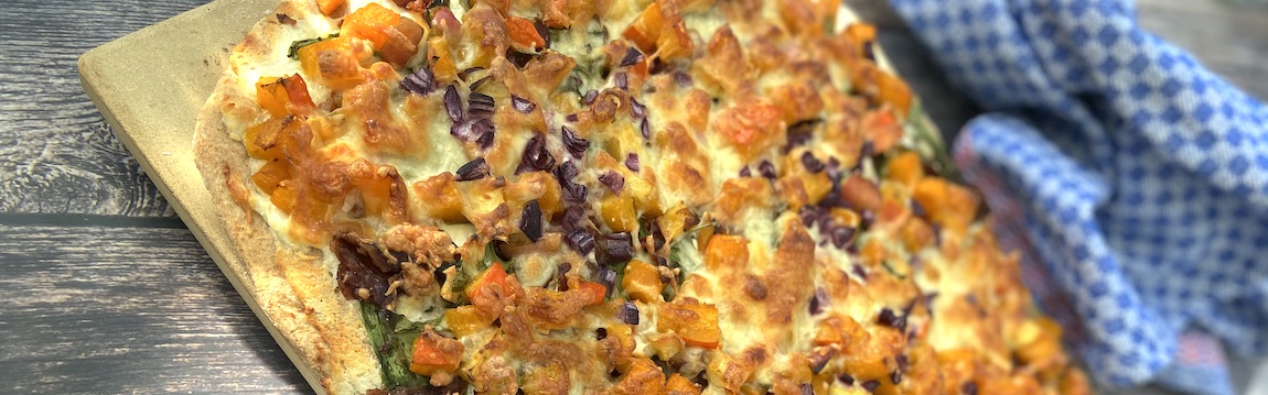 Pikante Kürbis-Apfel-Pizza
