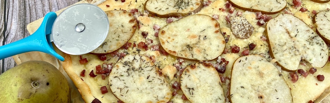 Birnen-Prosciutto-Pizza