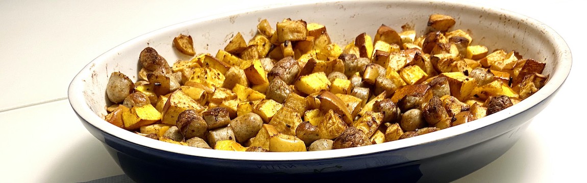 Apfel, Kürbis, Wurst – als Auflauf